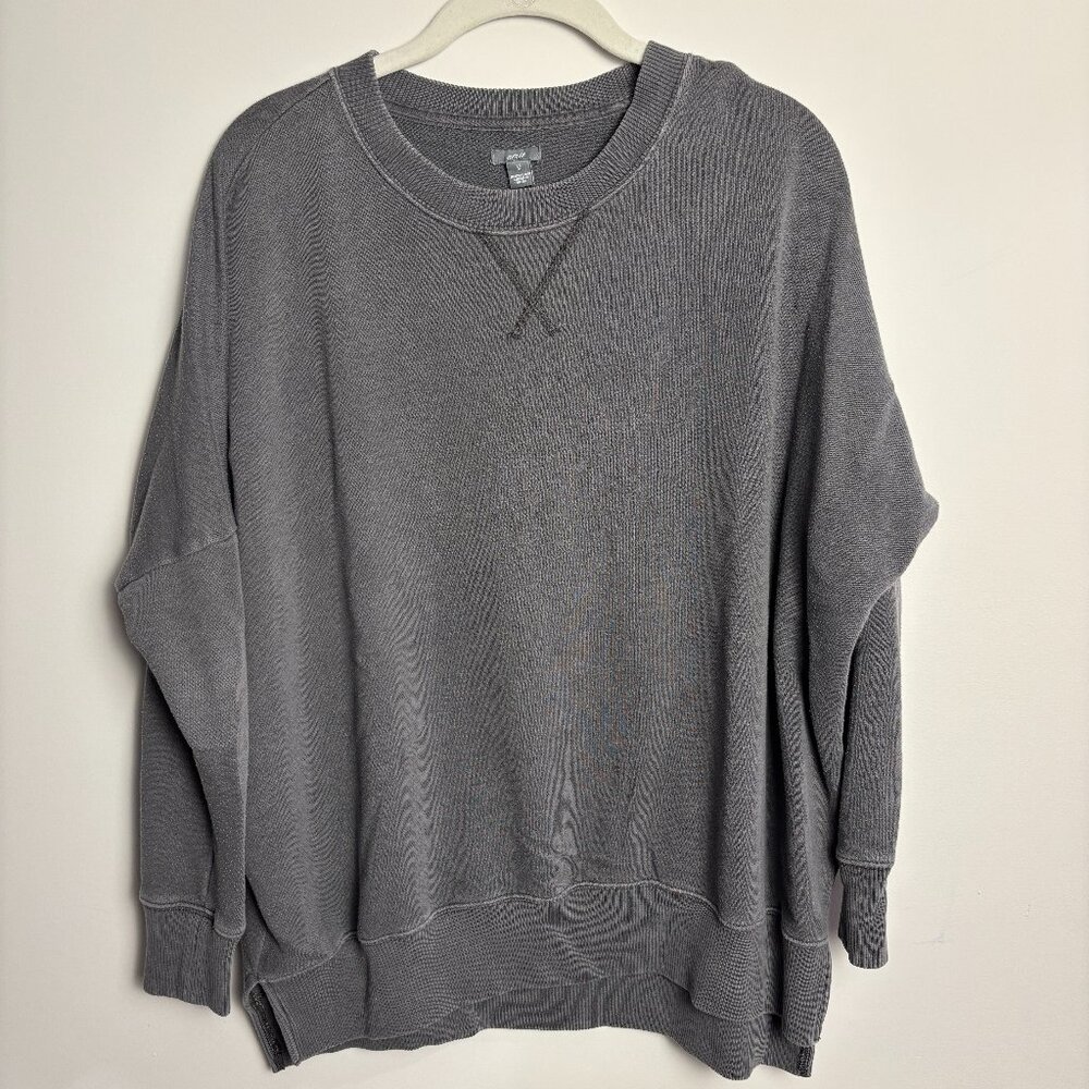 Women’s Aerie Crew Neck OVERSIZED Sweatshirt Pullover Grey Size XS